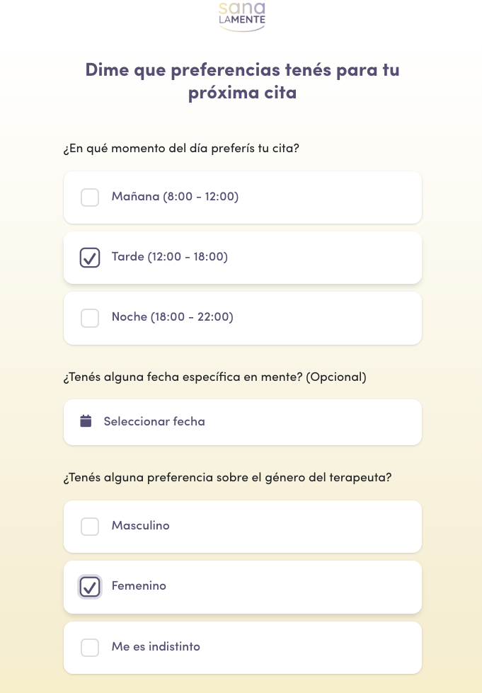 Paso 5: Selecciona las preferencias
